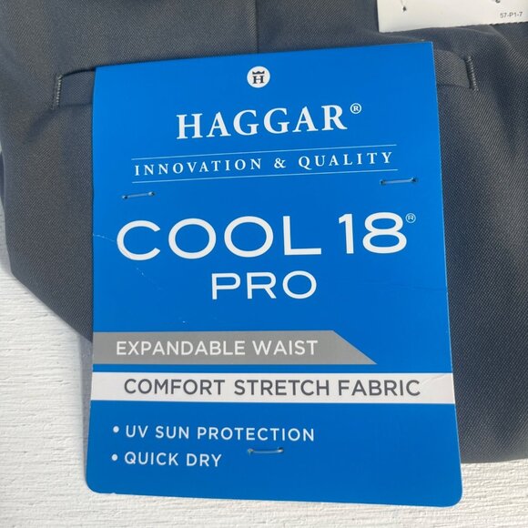 Haggar Cool 18 Pro Shorts Mens Size 44 Gray New Expandable Waist - Picture 9 of 11